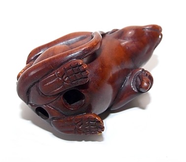 японская нэцкэ Мышка с денежками, 1950-е гг.