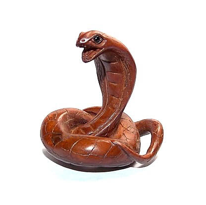 японская нэцкэ КОБРА, кипарис