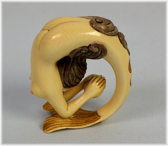 японская нэцкэ из слоновой кости РУСАЛКА