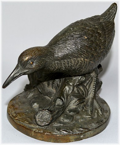 японская кабинетная статуэтка из бронзы БЕКАС, 1900-е гг.