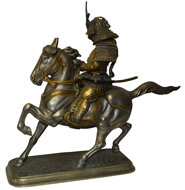самурай на коне, японская статуэтка
