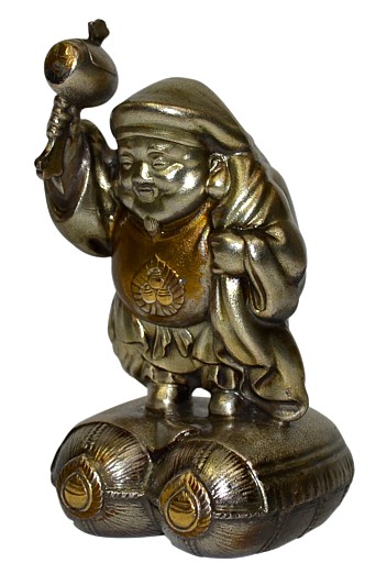 антиквариат серебро - японская серебряная статуэтка в виде Дайкоку, одного из Семи Богов Счастья