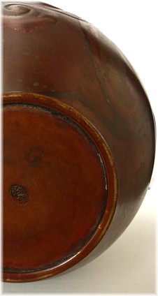 антикварная японская бронзовая ваза 