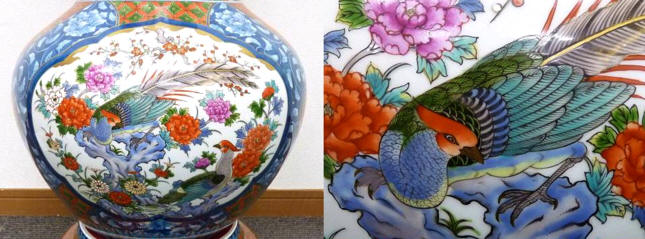 деталь росписи японской вазы