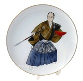 японская интерьерная фарфоровая тарелка, 1930-е гг.