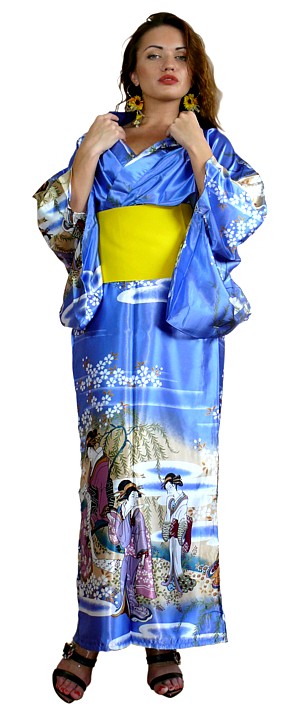 женский халат в японском стиле