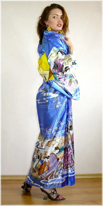 женское  кимоно и пояс оби, Япония