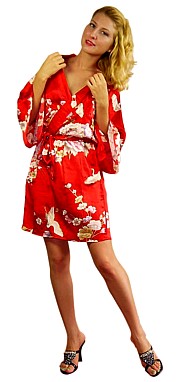 халатик-кимоно  из натурального шелка в японском интернет-магазине АОЯМА ДО