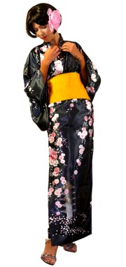 японское кимоно, халат женский в стиле кимоно, сделано в Японии
