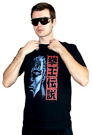 стильная мужская японская футболка Кен-О, с рисунком анимэ