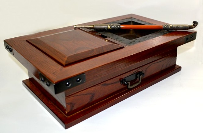 японская деревянная коробка-табачница, 1920-е гг.