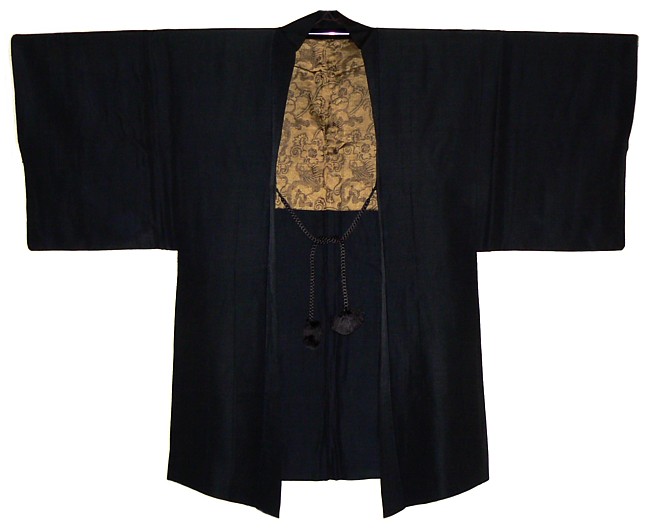 мужское старинное шелковое хаори