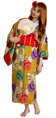 шелковое японское кимоно, 1920-е гг.