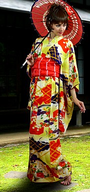  японское традиционное шелковое кимоно, эпоха Тайсё