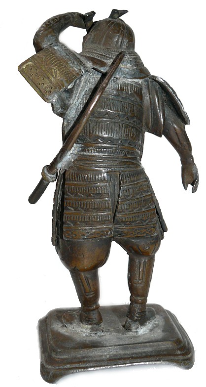 японская бронзовая статуэтка САМУРАЙ, 1800-е гг.