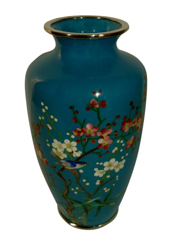 японская антикварная эмалевая ваза, 1900-е гг.
