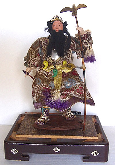 Дзимму Тэнно, первый император Японии, антикварная японская кукла