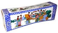 подголовник фарфоровый с рисунком на китайскую тему, Япония, 1920-е гг