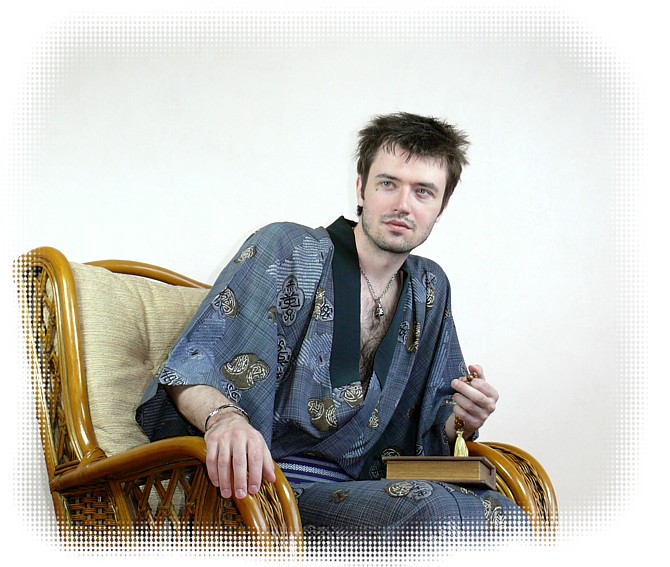 винтаж кимоно, японское традиционное мужское кимоно